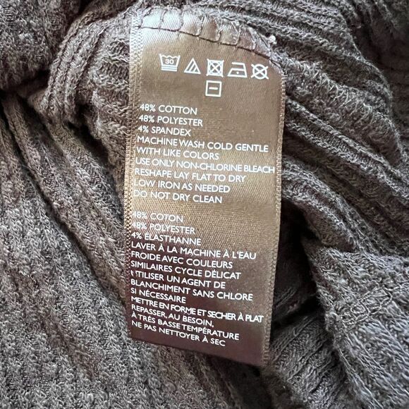 Free People Beach Sweater Size S Black Lightweight Split Back Turtleneck - Picture 4 of 6